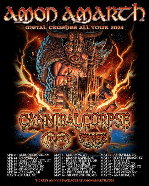 Amon Amarth Concerts & Live Tour Dates: 2024